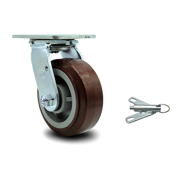 5 Inch Polyurethane Swivel Caster with Ball Bearing and Swivel Lock SCC